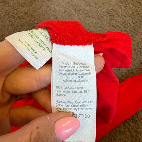 J.Crew 100% Cotton Red Turtleneck Top Shirt Layering Piece Size S Small - Picture 5 of 7